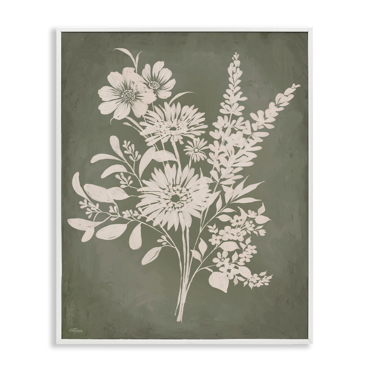 Stupell Industries Bunches of Wildflower Herbs Framed Giclee Design by Cat Thurman Designs